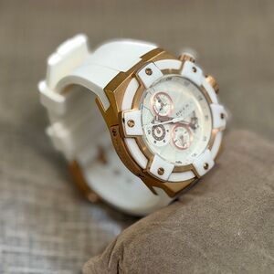 BRERA OROLOGI - Federica - White and Rose Gold Chronograph Watch